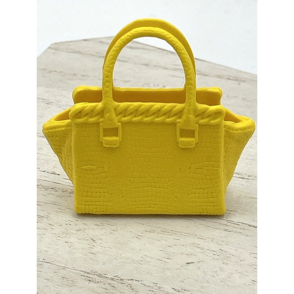 Barbie Doll Fashionista Accessory Yellow Handbag Diorama Mattel - Picture 6 of 8
